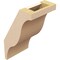 Ekena Millwork 5-inch W x 6-inch D x 10-inch H Funston Rough Cedar Woodgrain TimberThane Knee Brace, Primed BRCUR05X06X10FSTRCPR - alternate 3